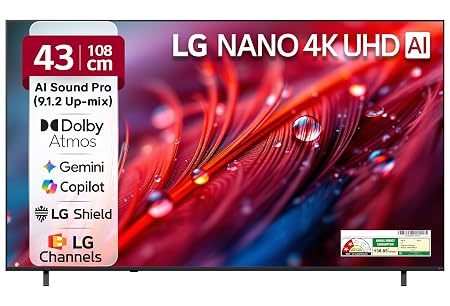 LG 108 cms (43 inches) U8 AI Series 4K Ultra HD (3840 x 2160) Smart webOS LED TV 43NU870BPLA 2026