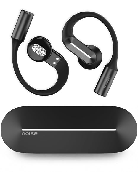Noise Alt Buds Open Wireless Open-Ear Earbuds (2026), Red Dot Award-Winning Design, Hi-Res LHDC Audio, AI-Powered, Quad Mic ENC, App Support, Up to 35H Playtime, Bluetooth v6.0 (Chosen Black)