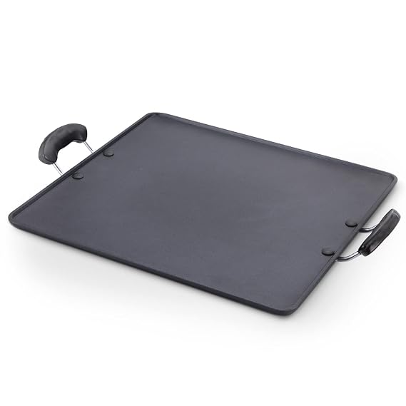 Impex 3 Layer Nonstick 5 mm Multipurpose Tawa 34 x 33 cm for Dosa, Pathiri, Chapati, Roti, Parotta, Large Rectangular Aluminium Body,1 Yr Warranty, Suitable for Home(Rectangle - 34 x 33 cm)